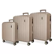 Jada Toys MOVOM Wood Champagne, Komplet luksuznih potovalnih kovčkov iz ABS, 75cm/65cm/55cm, 5318465