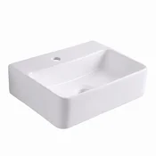 Northix Stenski keramični umivalnik z odprtino za pipo, 37 x 27 cm