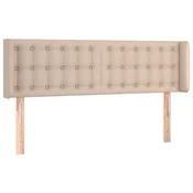 Vidaxl Vzglavje z ušesi kapučino 147x16x78/88 cm umetno usnje
