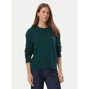 Tommy Jeans Pulover Essential DW0DW23360 Temno zelena Regular Fit