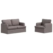 Vidaxl Kavčna garnitura 2 szt. Taupe 144 x 80 x 85 cm blago
