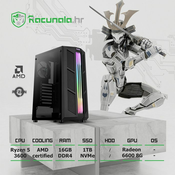 BaB racunalo Budget R5166600 (Ryzen 5 3600, 16GB, 1TB SSD, RX6600, 600W)