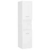 MAISON CHIC Kopalniška omarica - Kopalniški kabinet bela 30x30x130 cm inženirski les, (21794710)