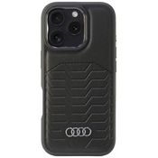 Maska Audi Synthetic Leather MagSafe tvrda maska za iPhone 16 Pro 6,3 crna (AU-TPUPCMIP16P-GT/D3-BK)