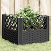 Vidaxl vidaXL Vrtni sadilnik na klinih, črn, 43,5 x 43,5 x 43,5 cm, PP