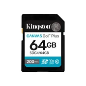 KINGSTON 64GB SDXC Canvas Go Plus Gen4, SDG4/64GB