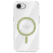 Guess Guess, MagSafe antišok etui za iPhone 17e serija IML Glitter Circle, Prozorna, (5000274650)