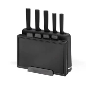 Set of Kitchen Knives and Stand Feel Maestro MR-1412-BLACK