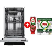 Tesla Ugradna mašina za pranje sudova WDI462M + Fairy Kapsule za pranje sudova Platinum 113 kom + Fairy Tecni deterdžent Max power Pomegranate 545ml