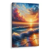 Slika morski valovi in sonce - 20x30