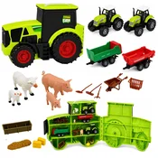FARMA Set za igro Farma v traktorju LEAN TOYS, 28 delov
