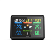 HAMA vremenska postaja Color (brezžični senzor, barvni VA zaslon, napajanje, baterija)
