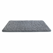 Sivi kupaonski tepih s memorijskom pjenom Wenko Grey, 80 x 50 cm