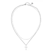 Hey Happiness Verižica Valor Cross srebrna