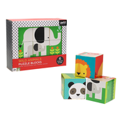 Petit Collage Cubes divje živali