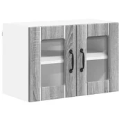 Vidaxl Stenski stekleni omarica LUCCA Siva Sonoma 60 x 31 x 40 cm