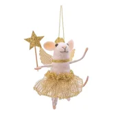 Tekstilni okrasek za jelko 12 cm Fairy Mouse – Sass & Belle
