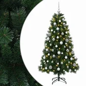 Vidaxl Umetno božično drevesce z bunkicami 210 cm 300 LED Toplo bela