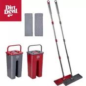 Dirt Devil komplet za čiščenje tal/površin, 4 kosi, 6L vedro, suho/mokro čiščenje, sivo-rdeč