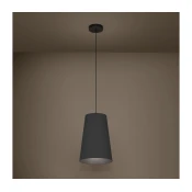 Eglo 390132 - Lestenec na vrvici PETROSA 1xE27/40W/230V črna