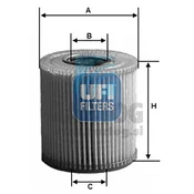 Filter olja ufi 25.077.00