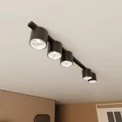 EMIBIG LIGHTING Stropna svetilka Nano, črna, 5-žarnica, kovina - Dnevna soba/jedilnica - Sodobni
