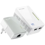 TP-Link TL-WPA4220 KIT AV600 Powerline Wi-FI KIT,300Mbps at 2.4GHz,802.11b/g/n, 600Mbps Powerline,HomePlug AV,2 Fast Ports,Plug and Play, Wi-Fi Clone/ Wi-Fi On(OFF) Button, Pair Button, Reset Button,Twin Pack(1* TL-PA4010 & 1*TL-WPA4220)