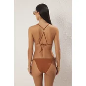 Trendyol Milla Ženski kupaci kostim Tbess25Bt00163, Braon