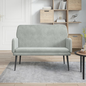 vidaXL Klop svetlo siva 108x79x79 cm žamet
