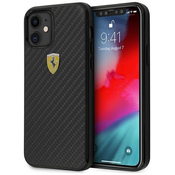 Ferrari - iPhone 12 mini 5,4 Black Hardcase On Track Real Carbon (FERCAHCP12SBK)