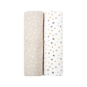 KikkaBoo Pelene od muslina set 2 pcs 80x80 Dots Beige (KKB11066)