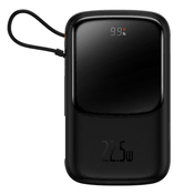 Powerbank s hitrim polnjenjem 10000mAh 22,5W QC-PD-SCP-FCP USB-C kabel črn
