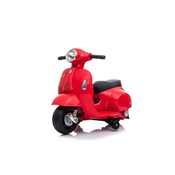Električni motocikel Vespa GTS, rdeč, s pomožnimi kolesi, Licenca, 6V baterija, 30W