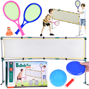 Komplet športnih iger 3 v 1: odbojkarska mreža, badminton, frizbi  BADMINTON GAME