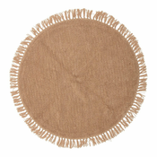 Vuneni okrugli tepih u prirodnoj boji o 110 cm Lenea - Bloomingville