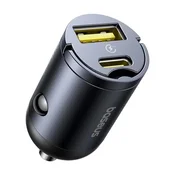 Baseus AVTO POLNILEC BASEUS 30W ZA TELEFONE Z USB-A IN USB-C VISOKE KAKOVOSTI, (5000262117)