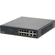 Axis 01191-002 mrežni prekidač Upravljano Gigabit Ethernet (10/100/1000) Podrška za napajanje putem Etherneta (PoE) Crno