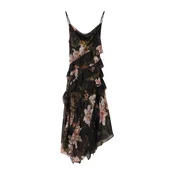 AllSaints Obleka RUTH  nude / konjak / mauve / črna