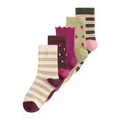 Next Nogavice kremna/čokolada/jelka/svetlo zelena/roza/magenta