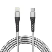 DELIGHT USB 2.0 Type C Lightning Punjac/podaci Siva 2m 554342