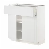 METOD / MAXIMERA Podni element s fiokom/2 vrata, bela/Stensund bela, 80x37 cm