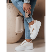 Sneakersy damskie na platformie RIFII beżowe Dstreet
