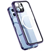 Overboard Magnetni ovitek MagSafe z dvojnim steklom za iPhone 14 Pro Max, vijoličen