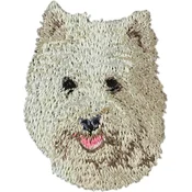 shumee Cairn terier - našitek v obliki psa, vezeni našitek, edinstvena dekoracija nahrbtnika znamke Art-Dog