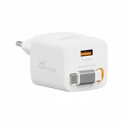 SWISSTEN Swissten GaN 1x USB-A 18W polnilec + kabel USB-C 30W 0,75m, bel