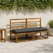 vidaXL Blazina za klop VIANEN 100% poliester Antracit 160 x 50 x 12 cm