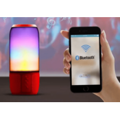 V-TAC LED svetlobni prenosni BLUETOOTH zvočnik rdeč