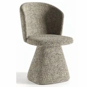 Casa Padrino luxury dining room chair with curved backrest gray H. 84 cm - Dining room furniture