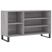 Vidaxl Omarica za čevlje siva sonoma 102x36x60 cm inženirski les
