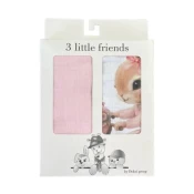 Deksi Muslin tetra pelene Zeka roze 80x80cm ( 3904 )
